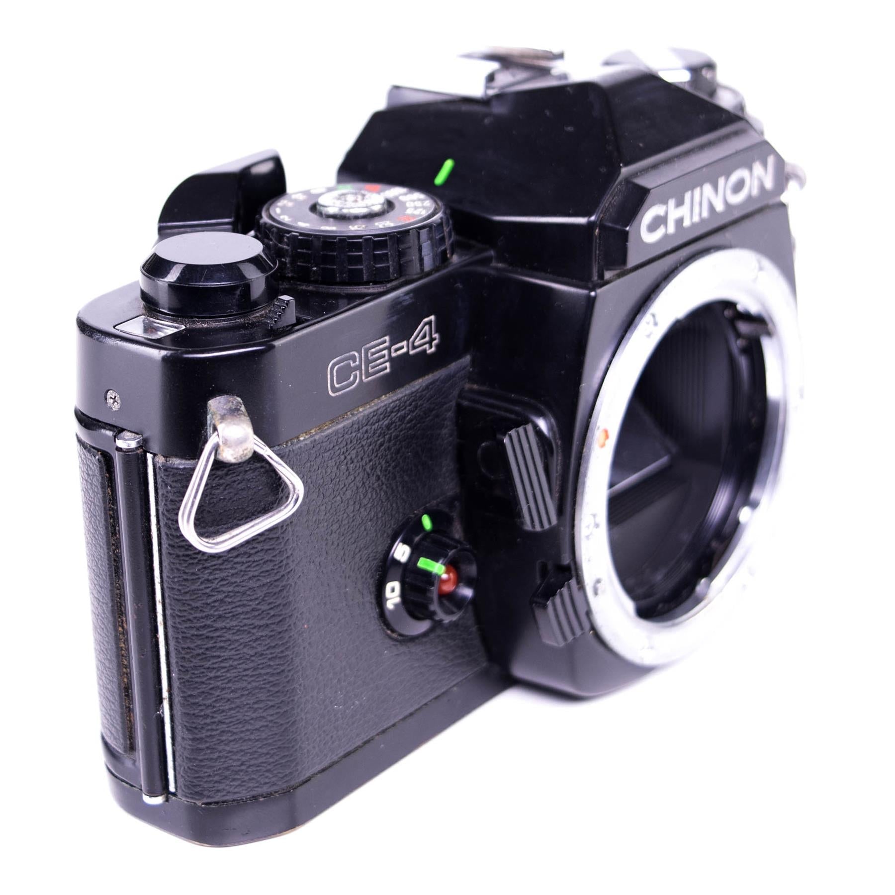 Chinon CE-4 Camera | Auto Chinon 50mm f1.7 lens | K mount | Black | Japan | 1980