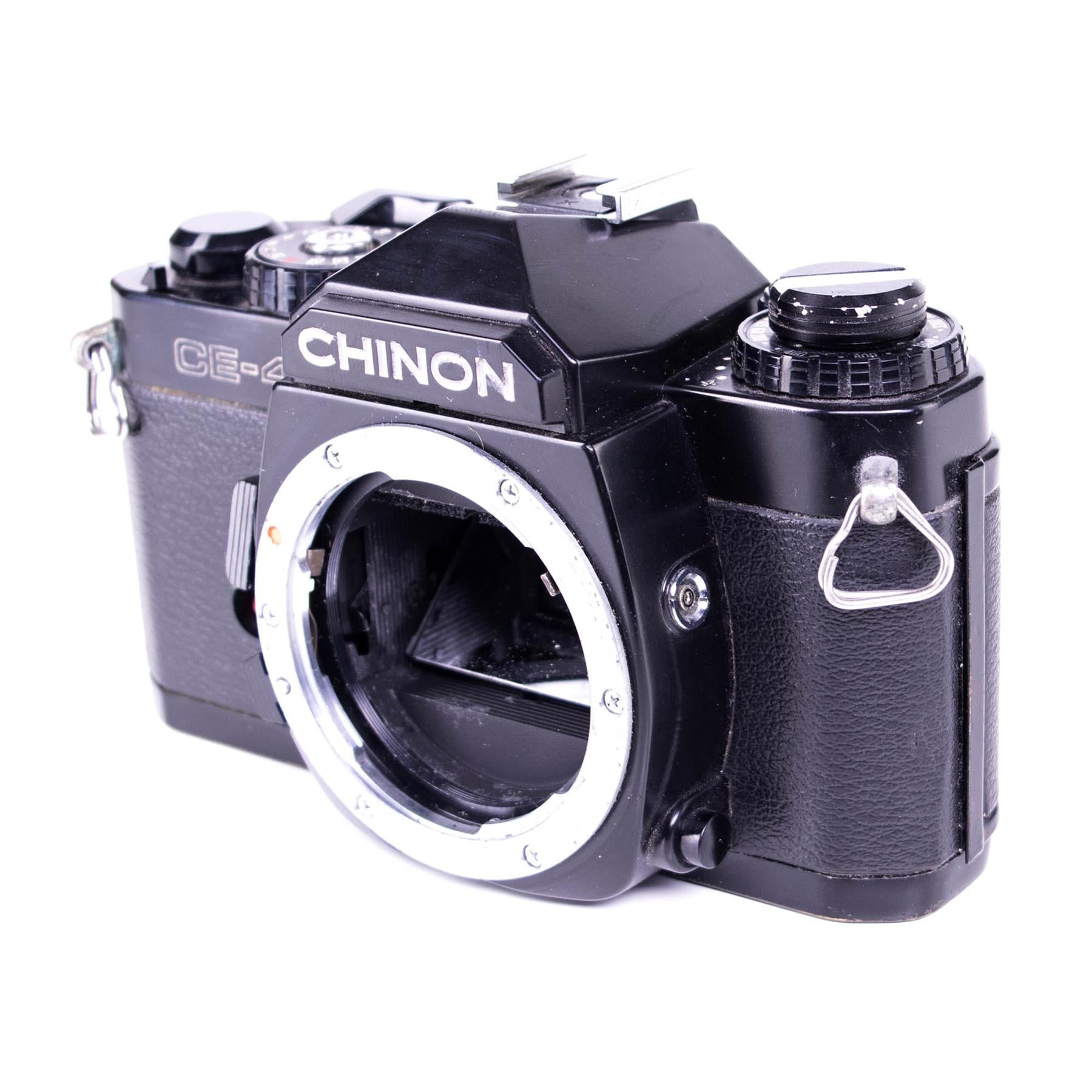 Chinon CE-4 Camera | Auto Chinon 50mm f1.7 lens | K mount | Black | Japan | 1980