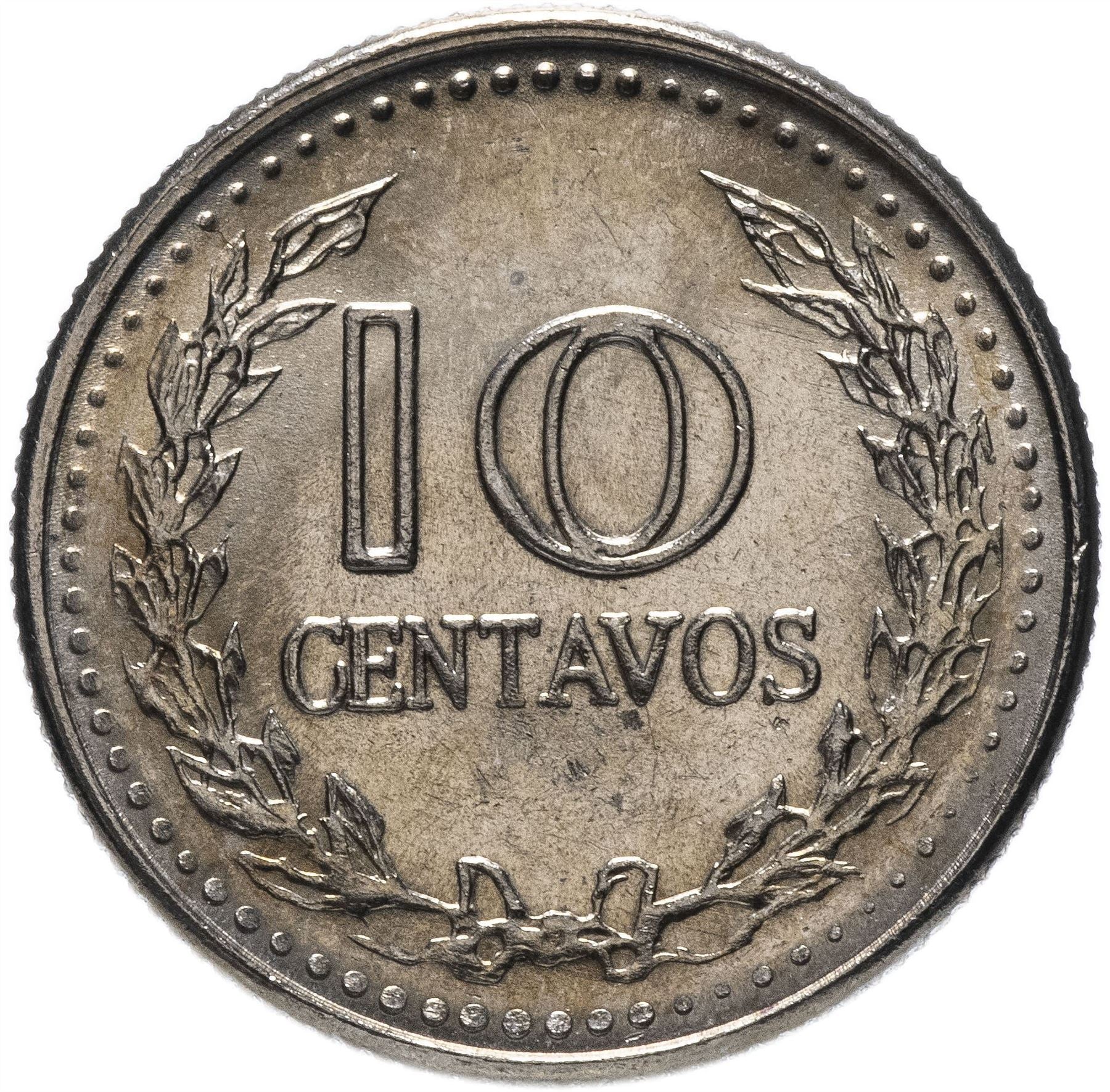 Colombia 10 Centavos Coin | Francisco de Paula Santander | 1972 - 1980