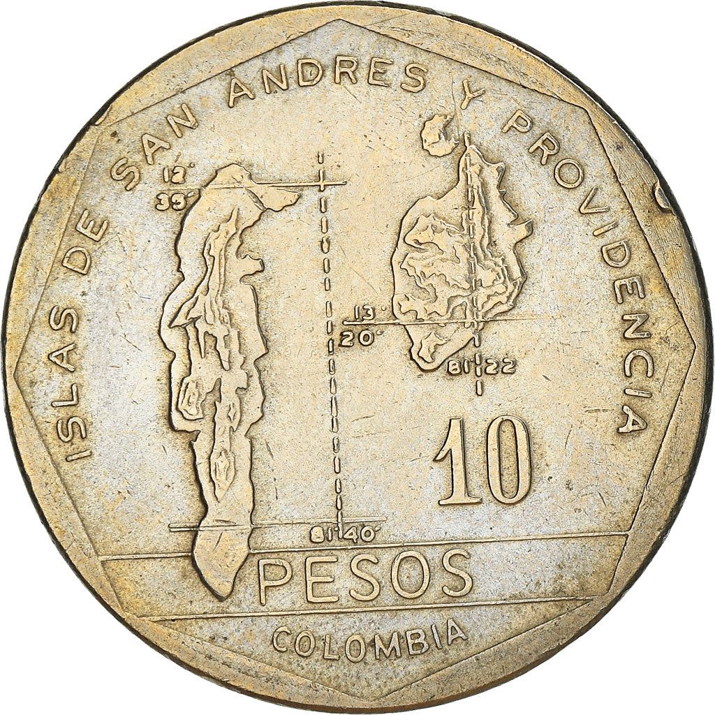 Colombia 10 Pesos | José Maria Córdoba | San Andrés Coin | 1981 - 1989