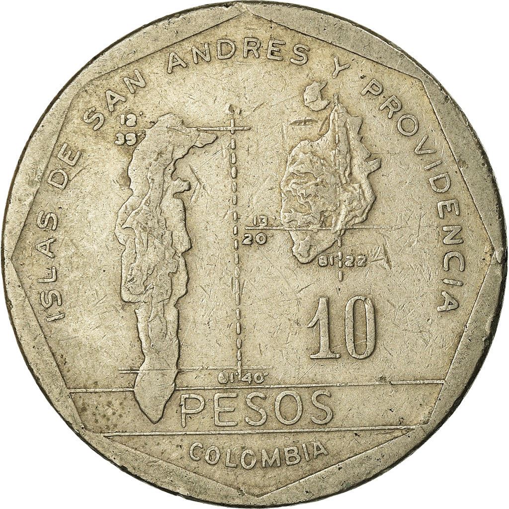 Colombia 10 Pesos | José Maria Córdoba | San Andrés Coin | 1981 - 1989