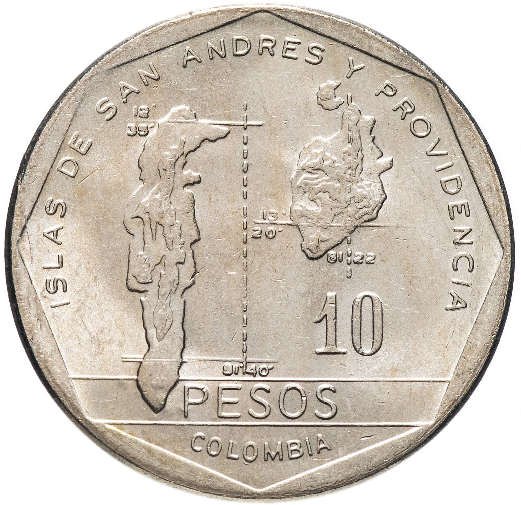 Colombia 10 Pesos | José Maria Córdoba | San Andrés Coin | 1981 - 1989