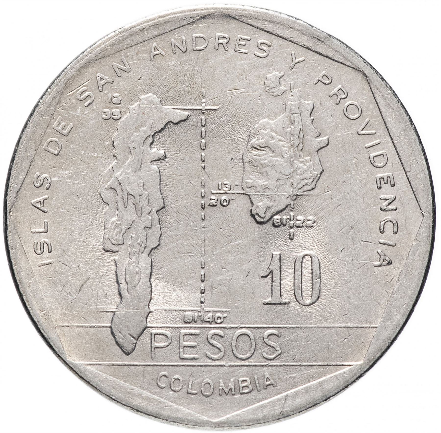 Colombia 10 Pesos | José Maria Córdoba | San Andrés Coin | 1981 - 1989