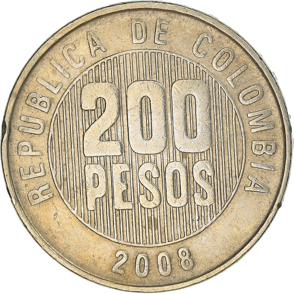 Colombia 200 Pesos | Quimbaya spindlewheel | bird heads Coin | 1994 - 2012