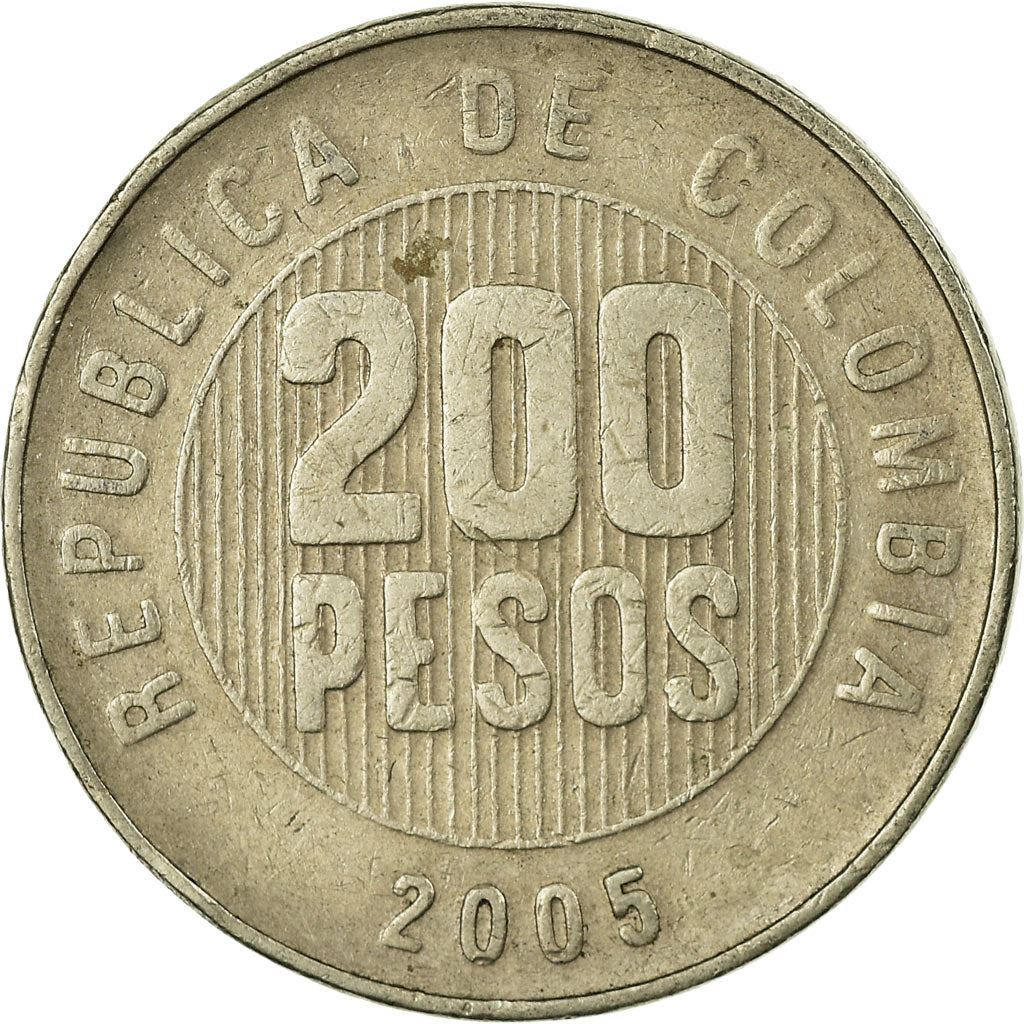 Colombia 200 Pesos | Quimbaya spindlewheel | bird heads Coin | 1994 - 2012