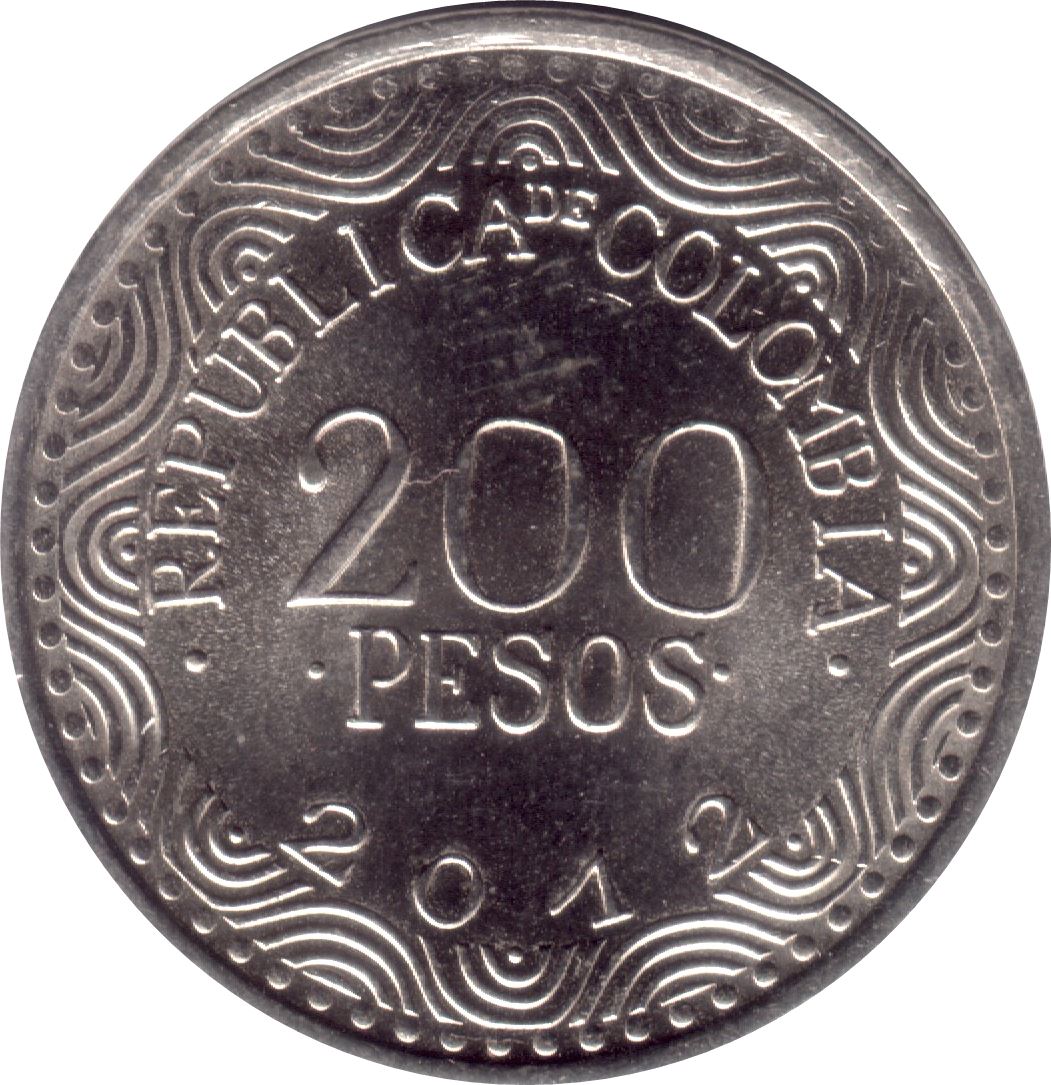 Colombia 200 Pesos | Scarlet macaw - Ara macao | tree branch Coin | 2012 - 2021