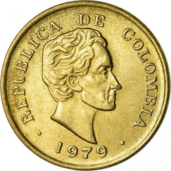 Colombia | 25 Centavos Coin |Simon Bolivar | Military Leader | Politician | Km:267 | 1979