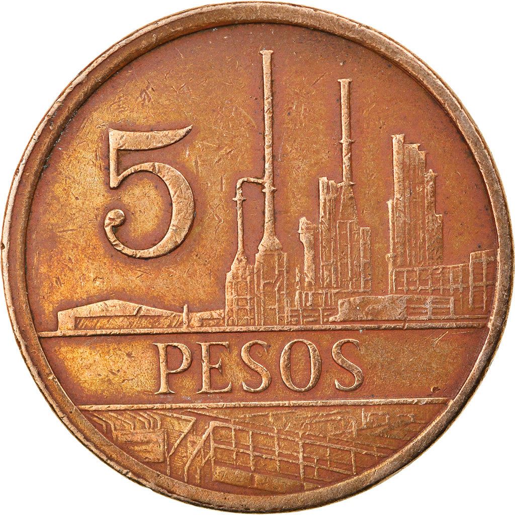 Colombia 5 Pesos Coin | Seated Policarpa Salavarrieta | 1980 - 1989