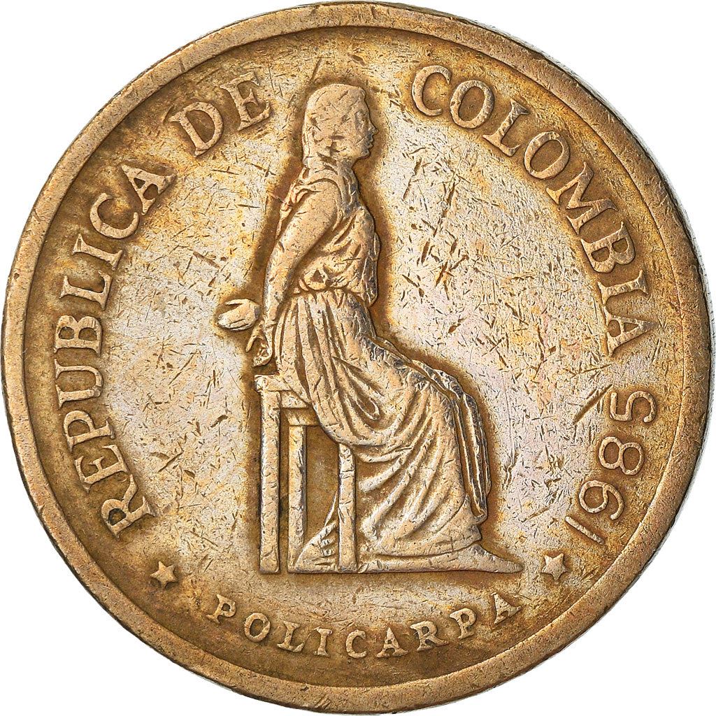 Colombia 5 Pesos Coin | Seated Policarpa Salavarrieta | 1980 - 1989