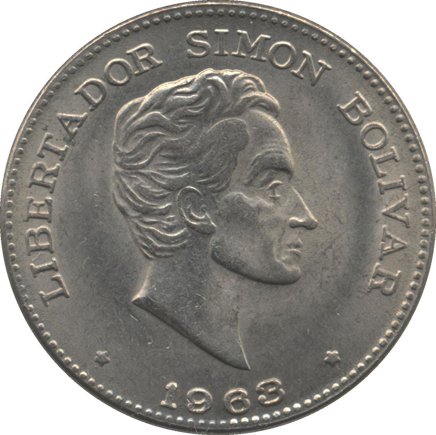 Colombia | 50 Centavos Coin | Simon Bolivar | Condor | 1958 - 1966