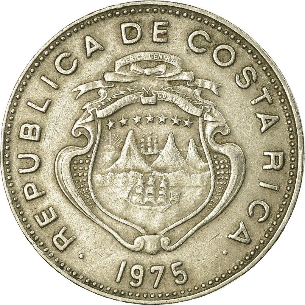 Costa Rica 1 Colon Coin | Stars | Volcno | Ship | Sun | KM186.3 | 1972 - 1975