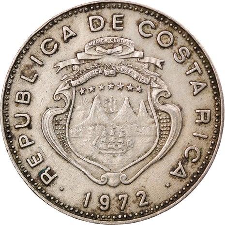 Costa Rica 1 Colon | Stars | Volcno | Ship | Sun | KM186.4 | 1976 - 1977