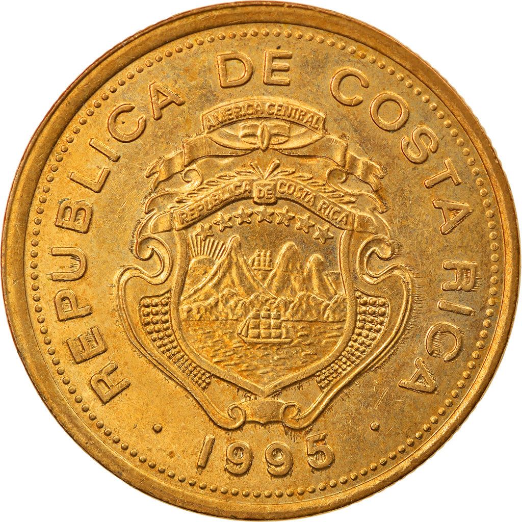 Costa Rica Coin | 100 Colones | Stars | Volcno | Ship | Sun | KM230 | 1995