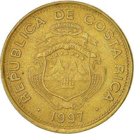 Costa Rica Coin | 50 Colones | Stars | Volcno | Ship | Sun | KM231 | 1997