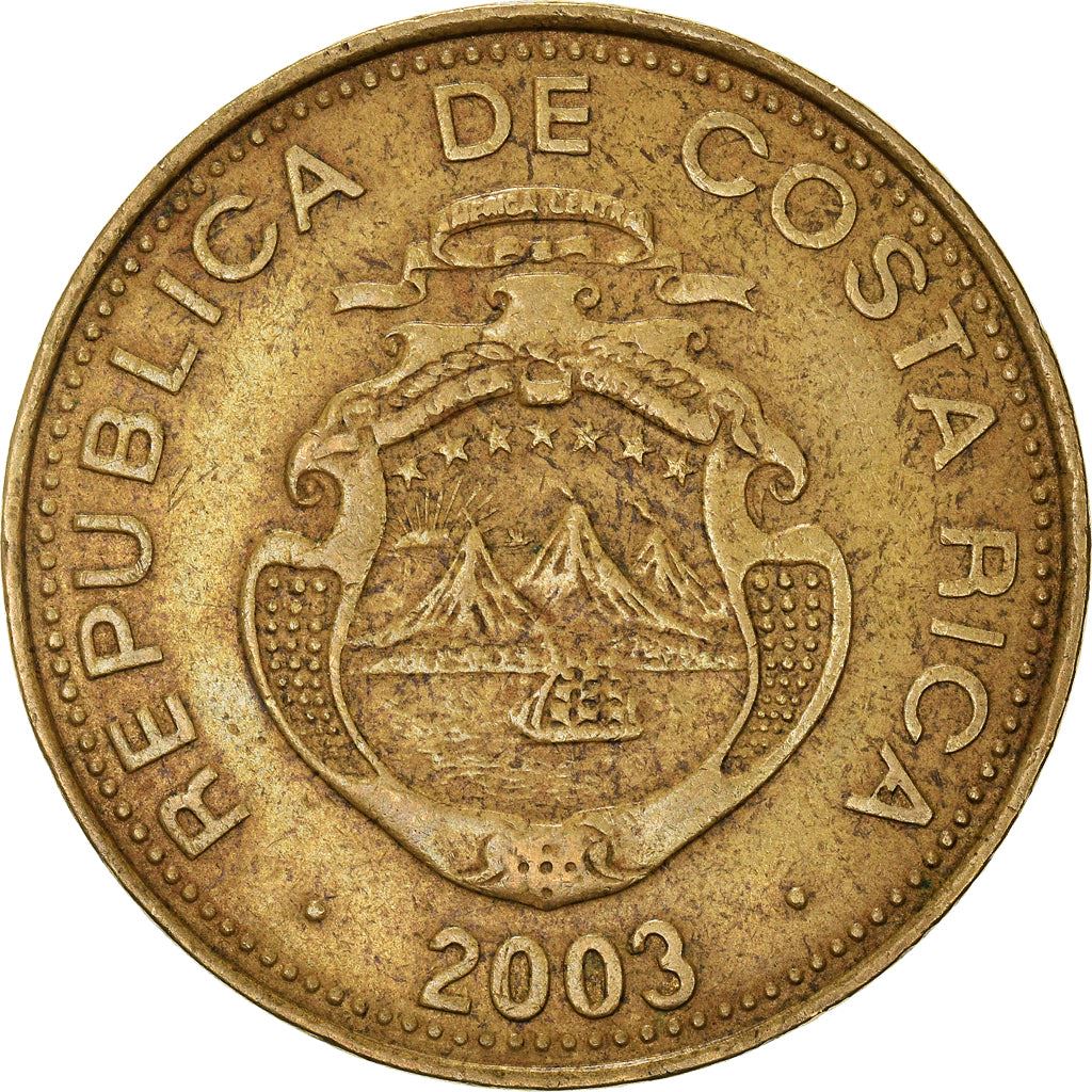 Costa Rica Coin | 500 Colones | Stars | Volcno | Ship | Sun | KM239.1 | 2003 - 2005