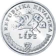 Croatia | 2 Lipe Coin | Hrvatska Lush Grapes | KM14 | 1994 - 2020