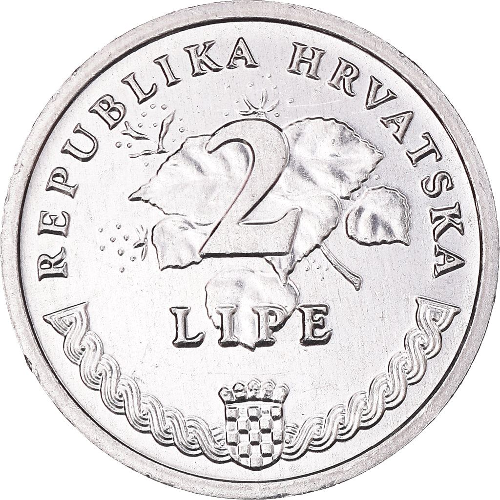 Croatia | 2 Lipe Coin | Hrvatska | Lush Grapes | KM4 | 1993 - 2021