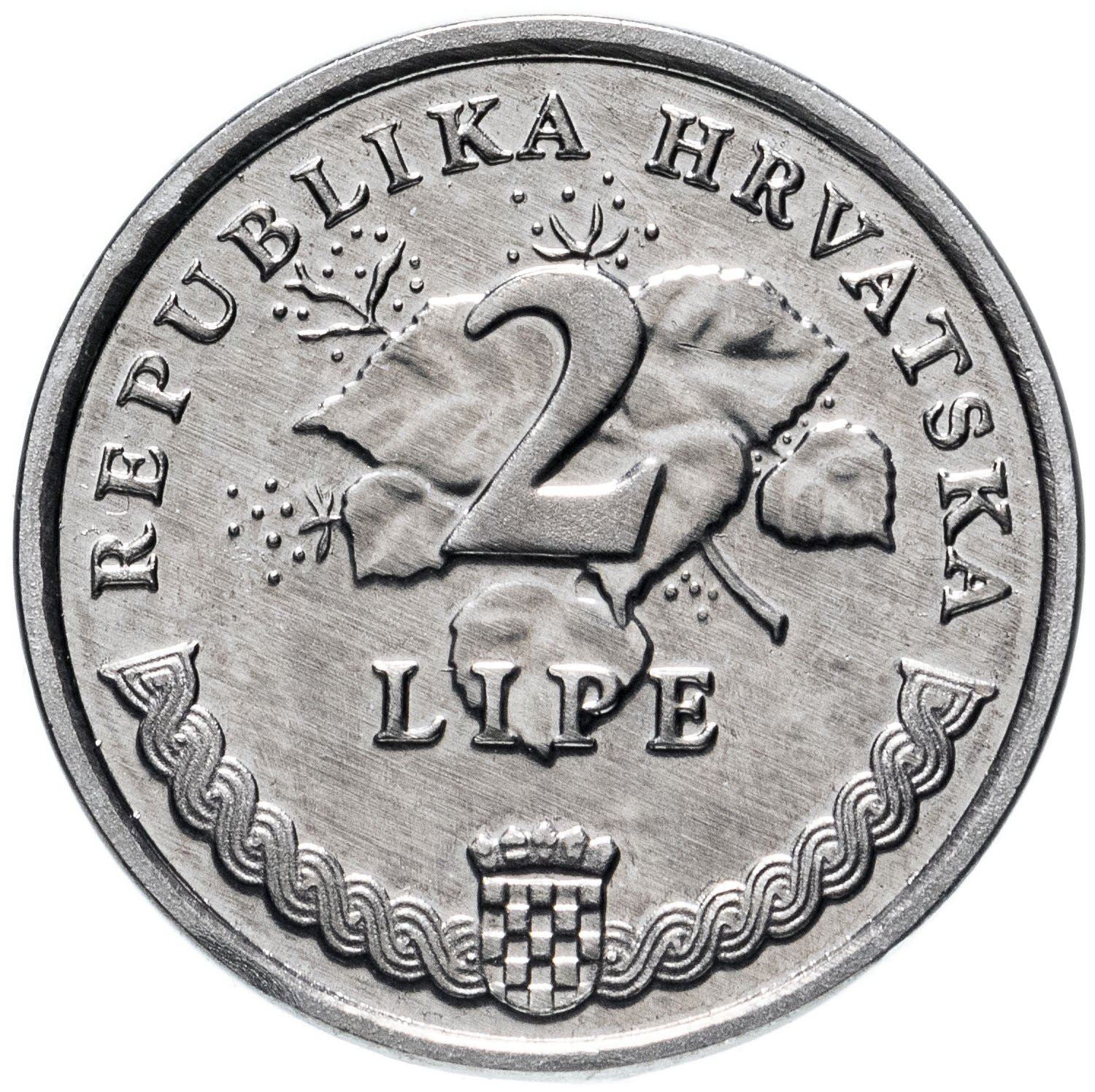 Croatia | 2 Lipe Coin | Hrvatska | Lush Grapes | KM4 | 1993 - 2021