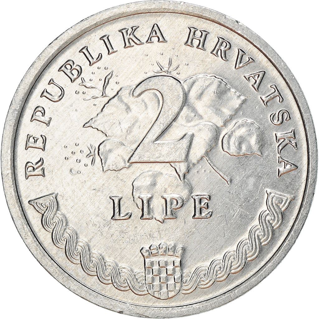 Croatia | 2 Lipe Coin | Hrvatska | Lush Grapes | KM4 | 1993 - 2021