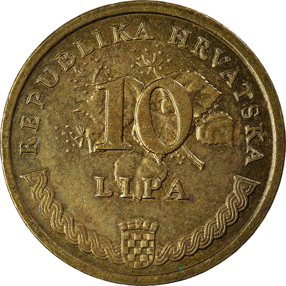 Croatia Coin Croatian 10 Lipa | Tobacco Plant | KM6 | 1993 - 2021