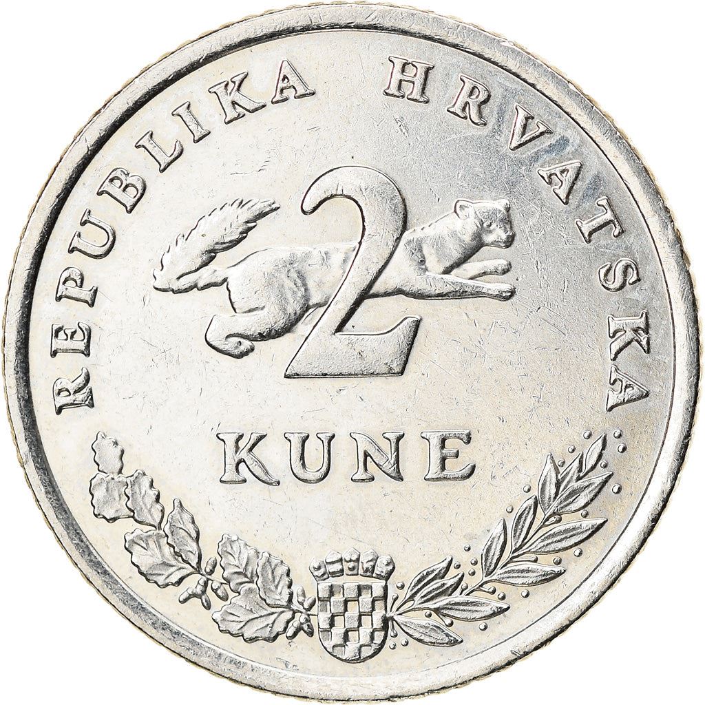 Croatia Coin Croatian 2 Kune | Marten | Tuna Fish | KM10 | 1993 - 2021