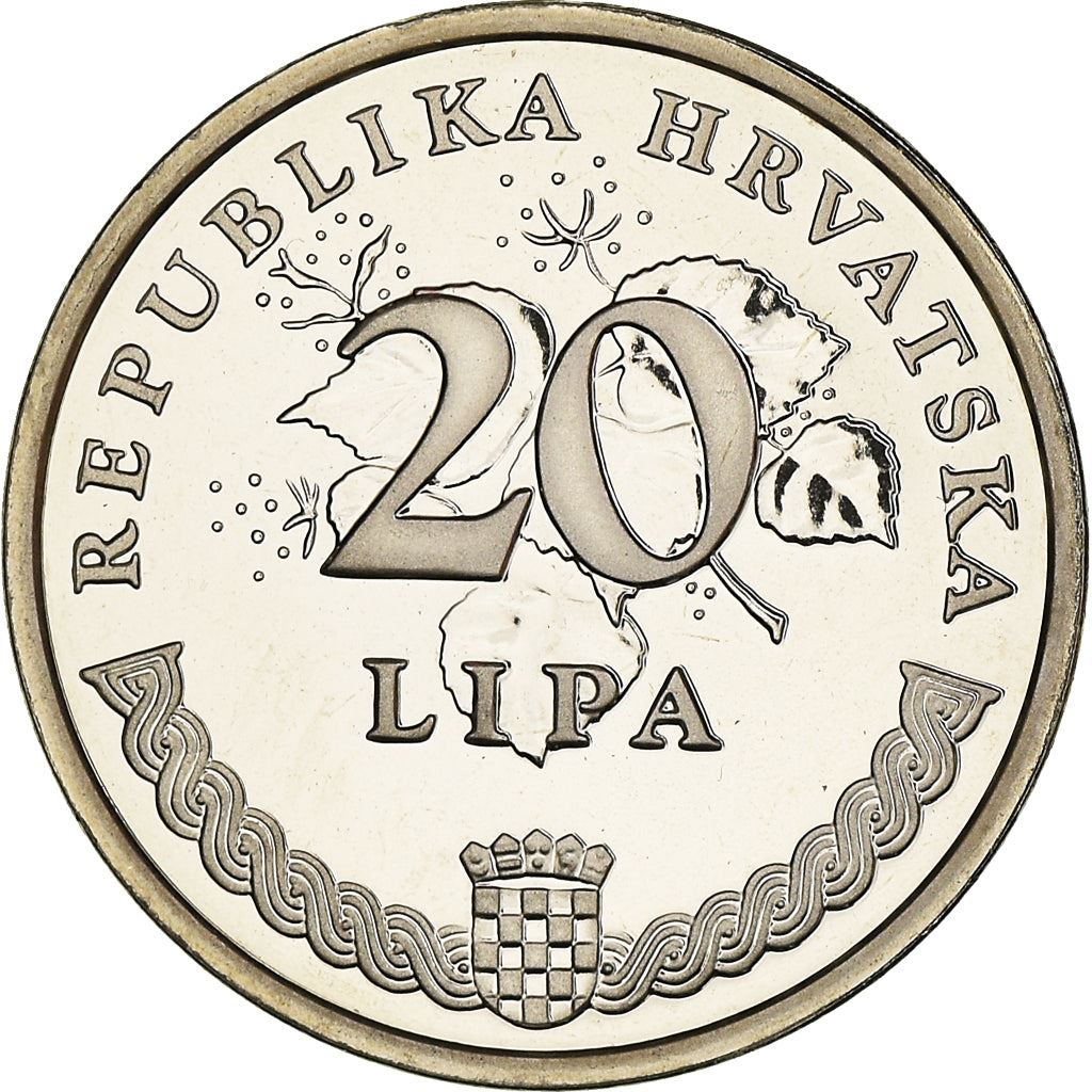 Croatia Coin Croatian 20 Lipa | Olive Branch | KM17 | 1994 - 2020