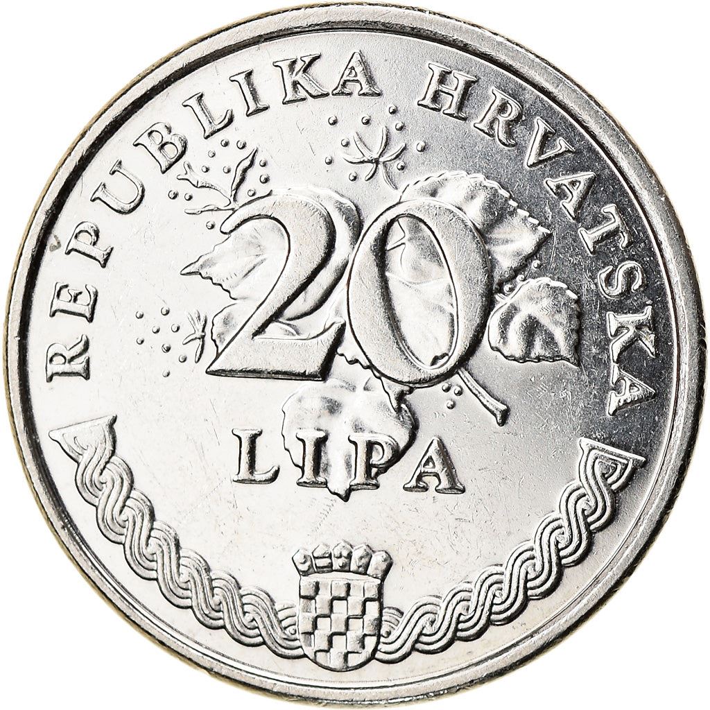 Croatia Coin Croatian 20 Lipa | Olive Branch | KM7 | 1993 - 2021