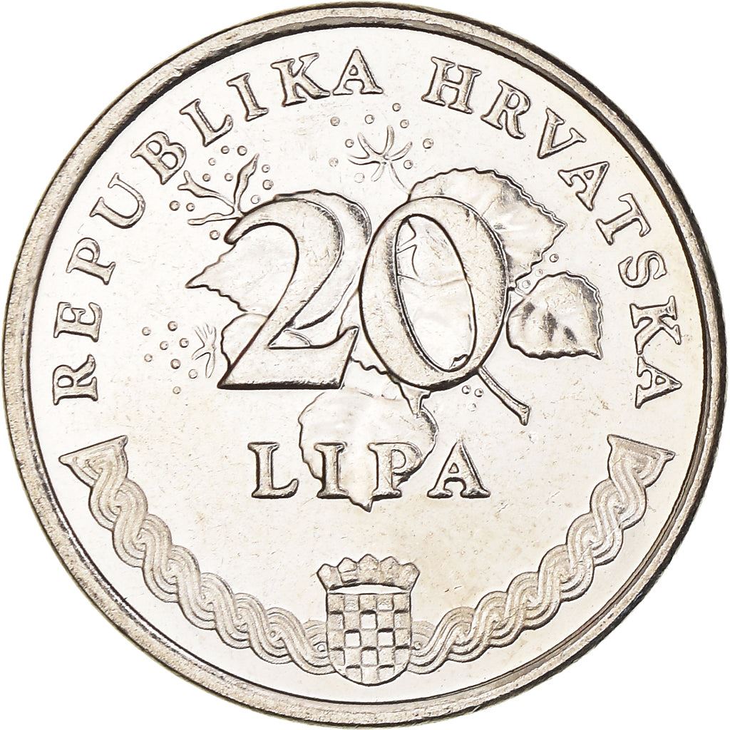 Croatia Coin Croatian 20 Lipa | Olive Branch | KM7 | 1993 - 2021