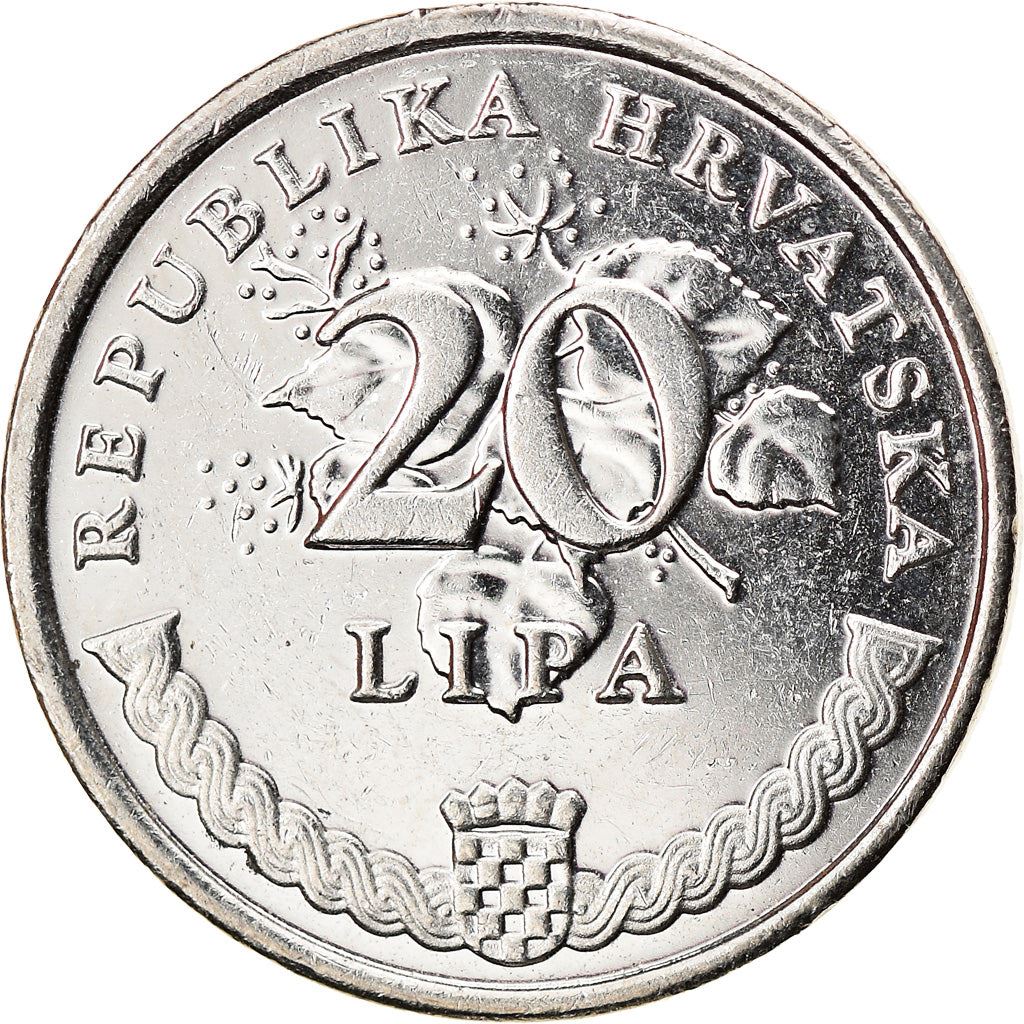 Croatia Coin Croatian 20 Lipa | Olive Branch | KM7 | 1993 - 2021