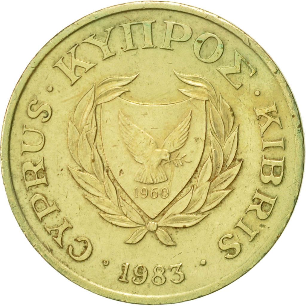 Cyprus 2 Cents Coin | Goat | KM54.1 | 1983