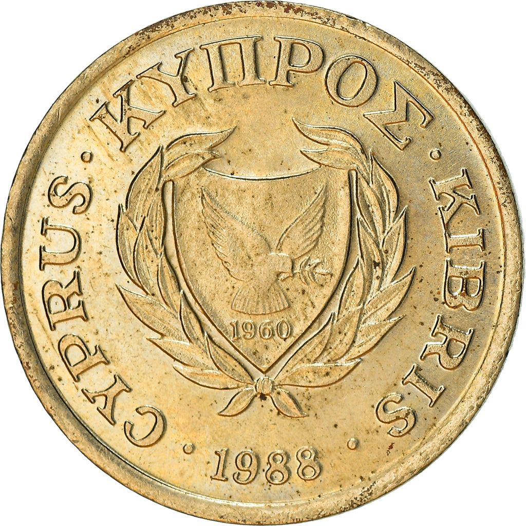 Cyprus 2 Cents Coin | Goat | KM54.2 | 1985 - 1990