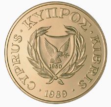 Cyprus | 20 Cents Coin | Pied Wheatear | KM57.1 | 1983