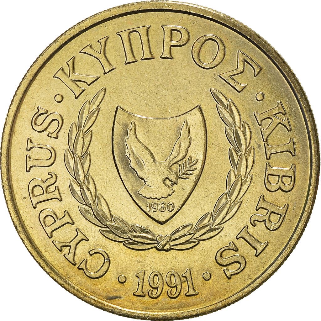 Cyprus | 20 Cents Coin | Zeno of Citium | KM62.2 | 1991 - 2004