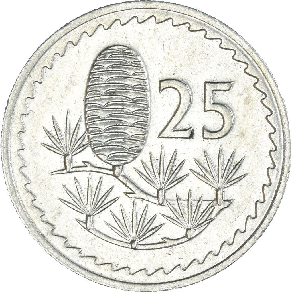 Cyprus 25 Mils Coin | Cedar Tree | KM40 | 1963 - 1982