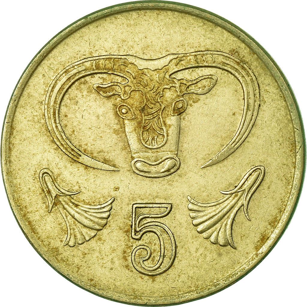 Cyprus 5 Cents Coin | Bull | KM55.3 | 1991 - 2004