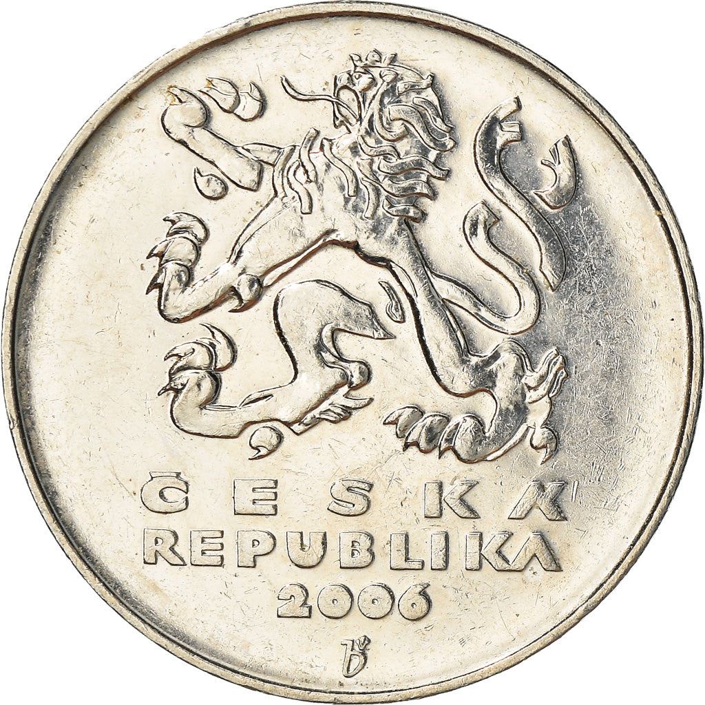 Czech Republic | 5 Korun Coin | Lion | Charles Bridges | Vltava River | KM8 | 1993 - 2021