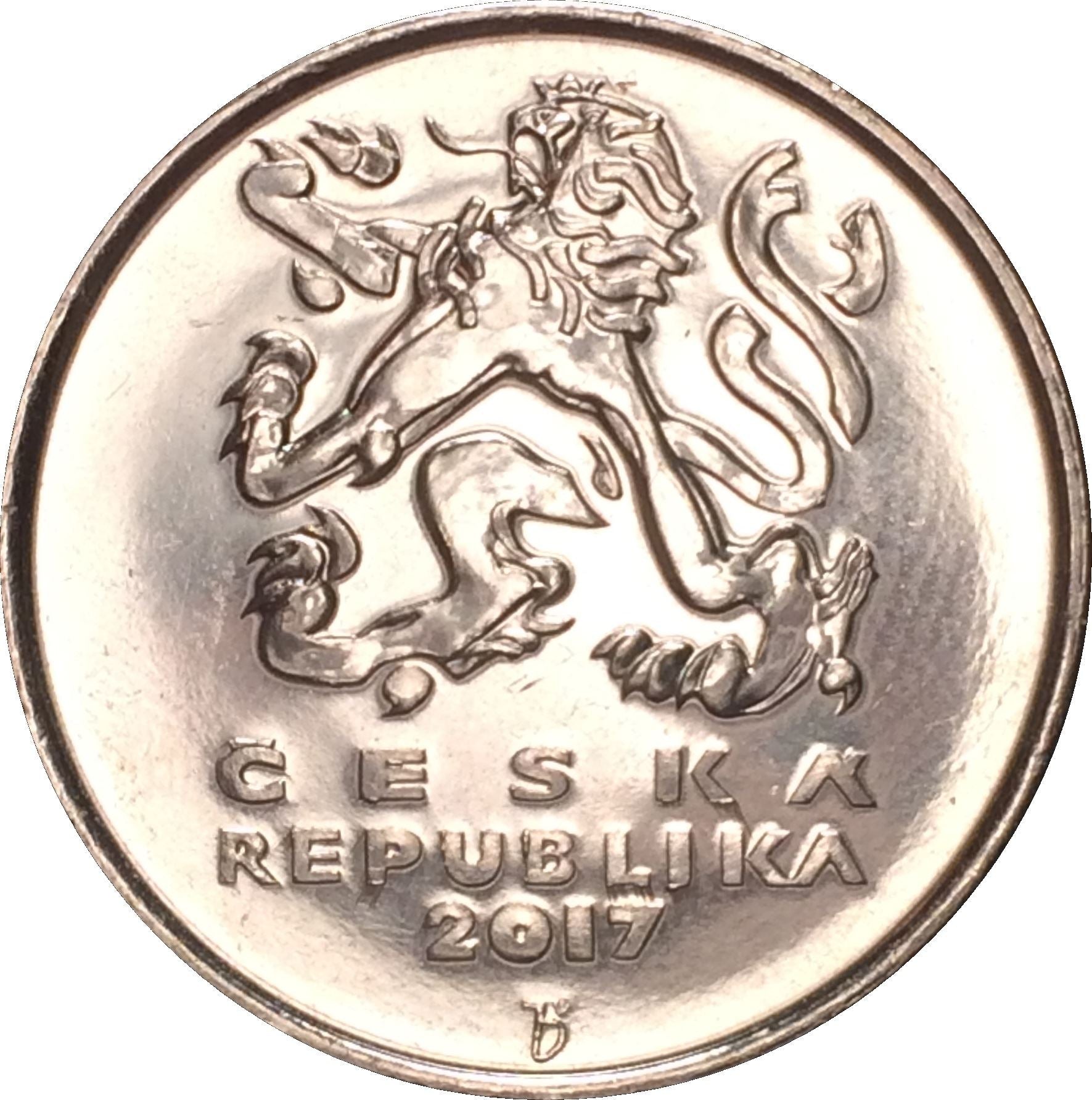 Czech Republic | 5 Korun Coin | Lion | Charles Bridges | Vltava River | KM8 | 1993 - 2021