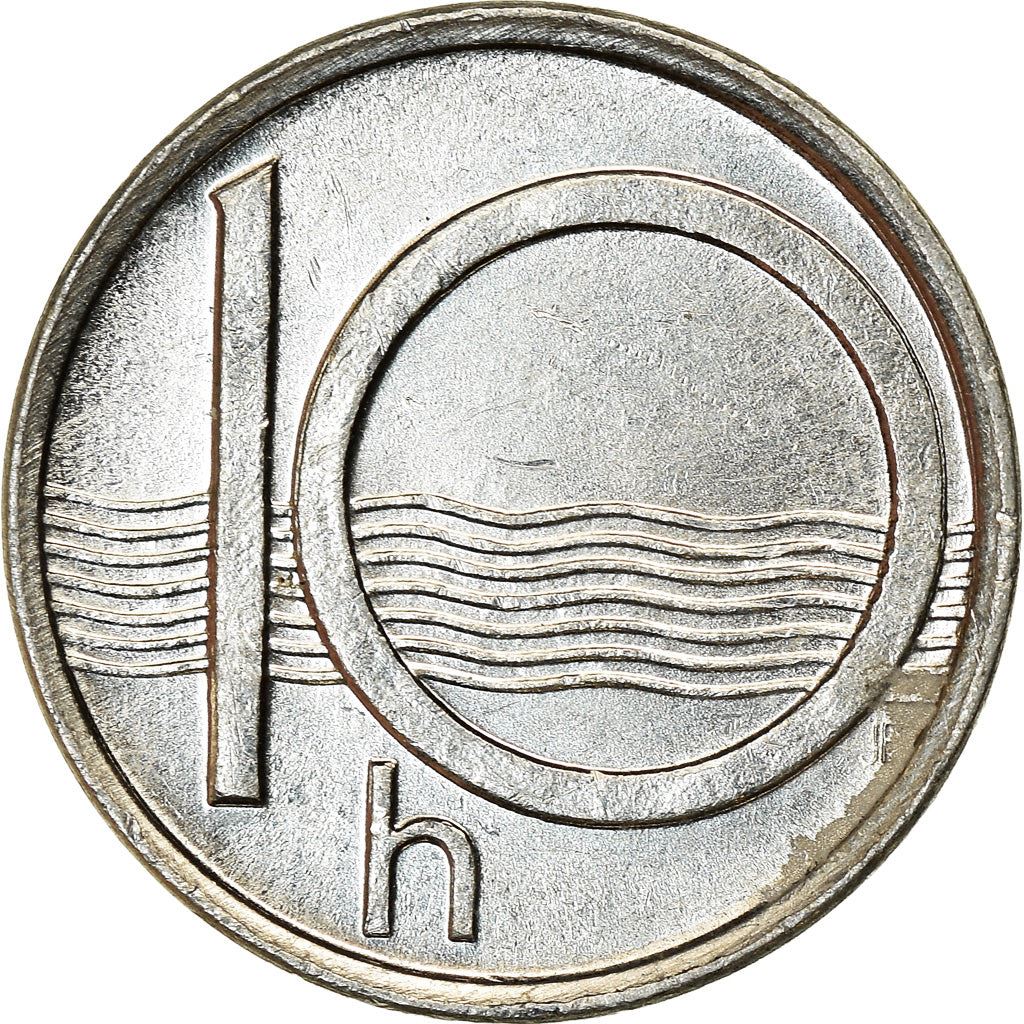 Czech Republic Coin Czech 10 Haleru | Lion | River | KM6 | 1993 - 2003