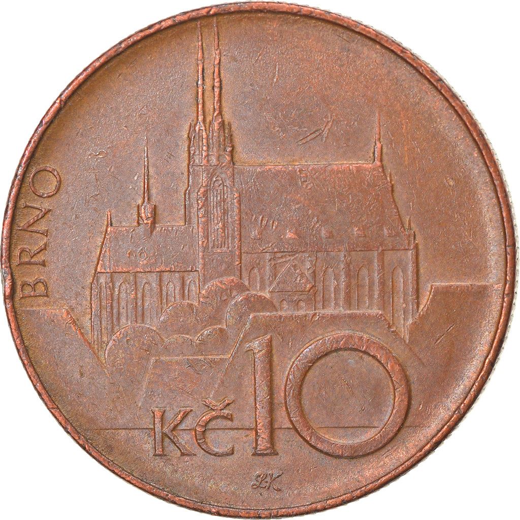 Czech Republic Coin Czech 10 Korun | Lion | Saint Peter and Paul Cathedral | KM4 | 1993 - 2021