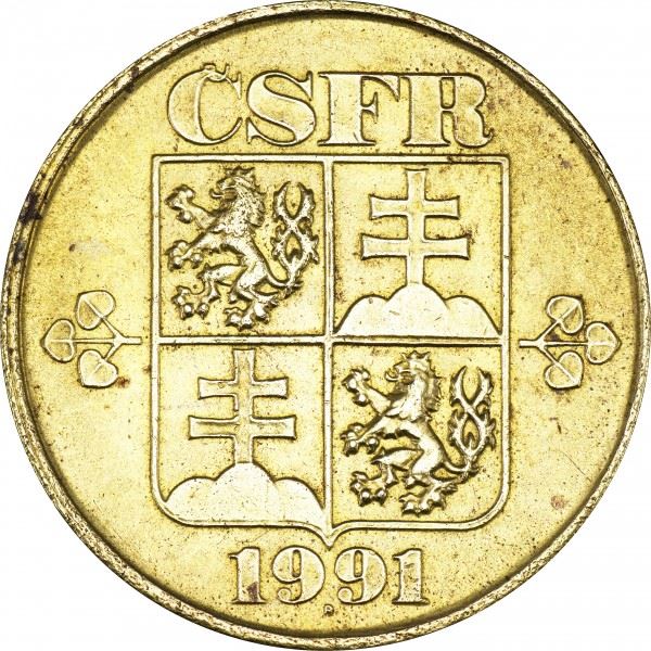 Czechoslovakia | 1 Koruna Coin | Linden Planting | KM151 | 1991 - 1992