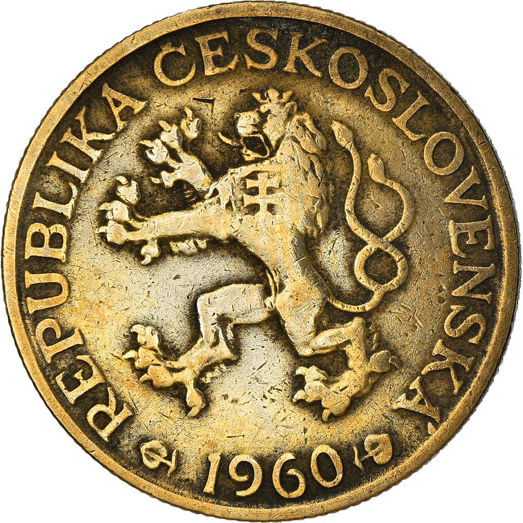 Czechoslovakia | 1 Koruna Coin | Lion | KM46 | 1957 - 1960