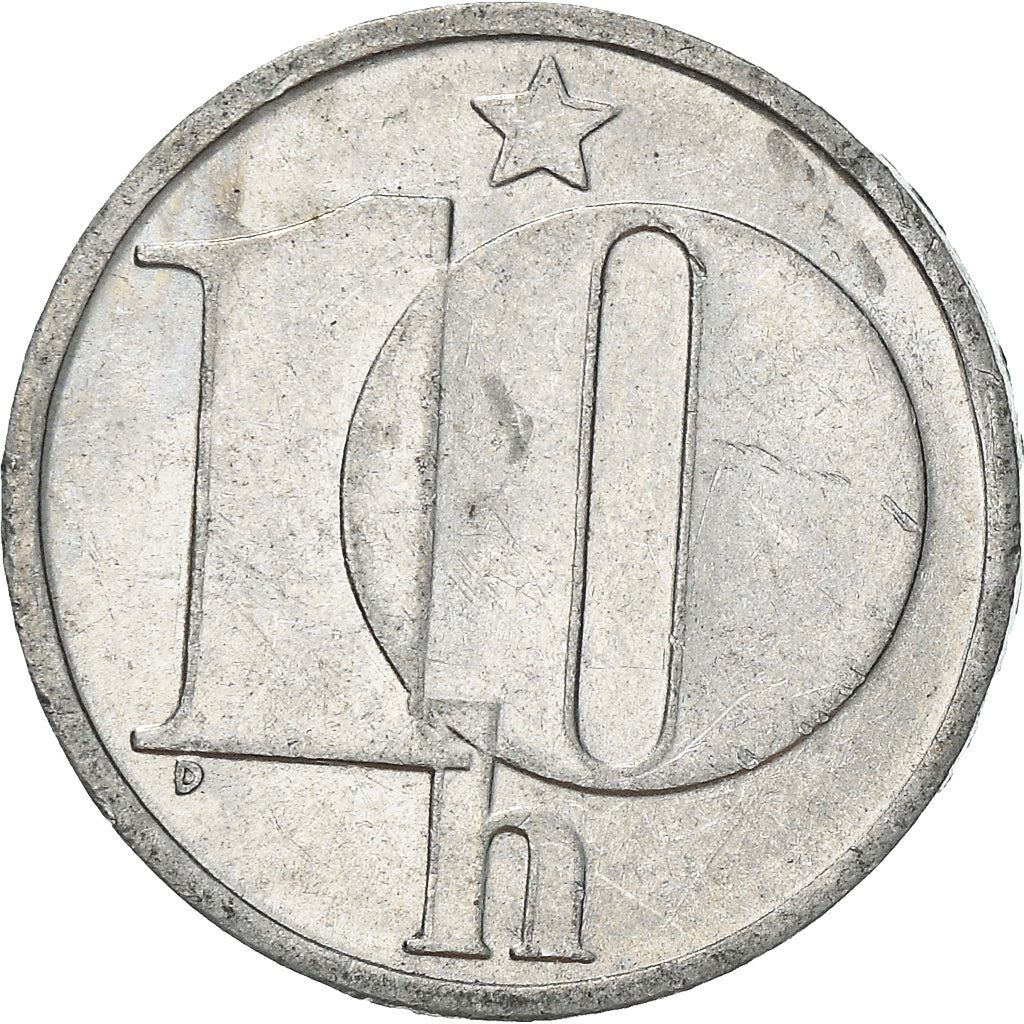 Czechoslovakia 10 Haleru Coin | Star | KM80 | 1974 - 1990