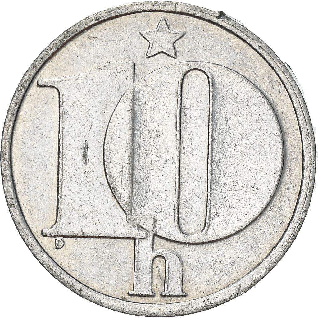 Czechoslovakia 10 Haleru Coin | Star | KM80 | 1974 - 1990