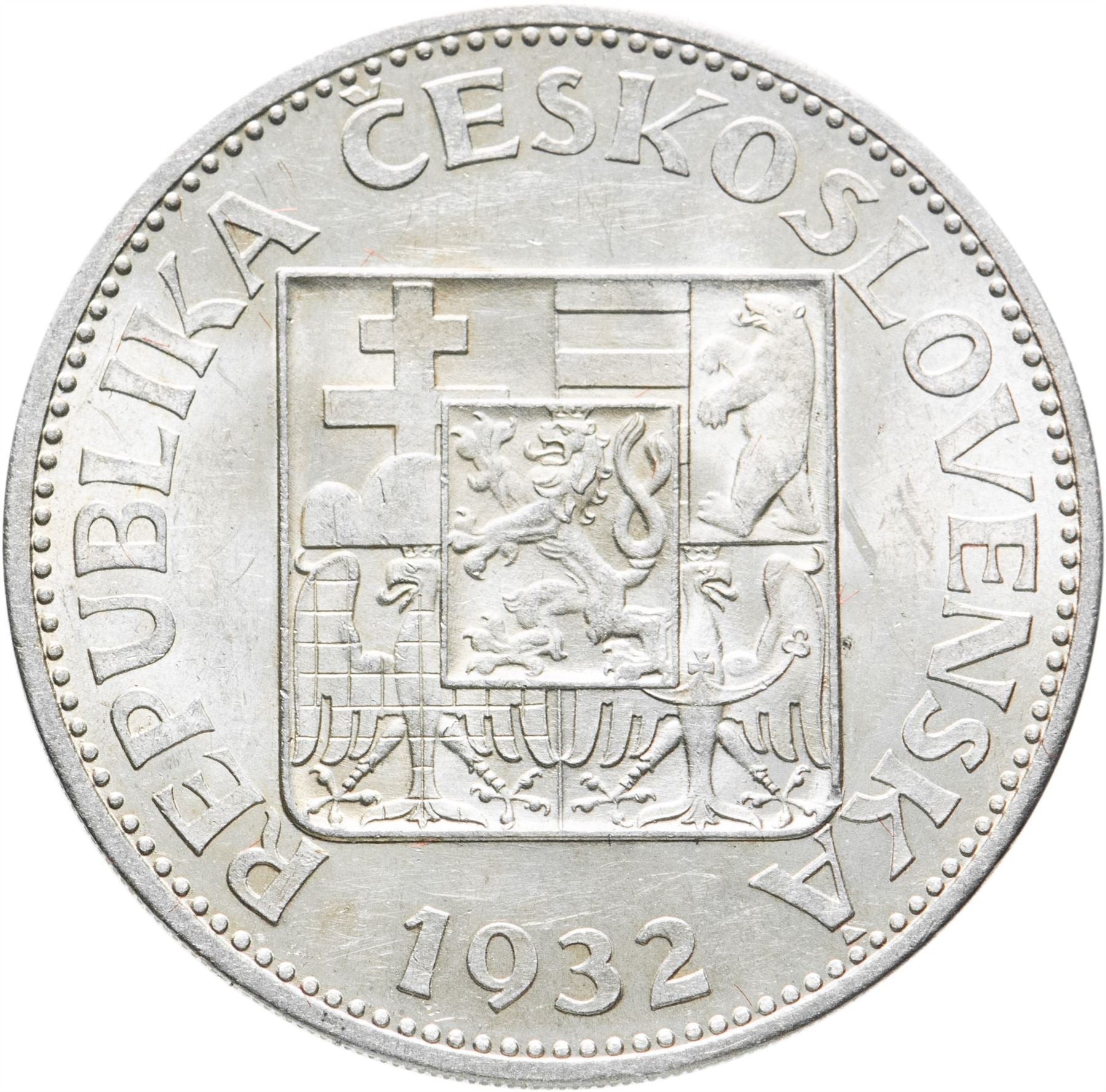 Czechoslovakia | 10 Korun Coin | Lime Tree | KM15 | 1930 - 1933