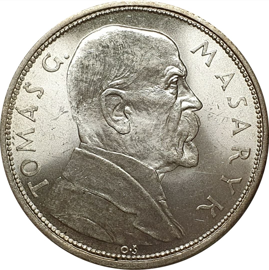 Czechoslovakia | 10 Korun Coin | President Tomas Masaryk | KM12 | 1928