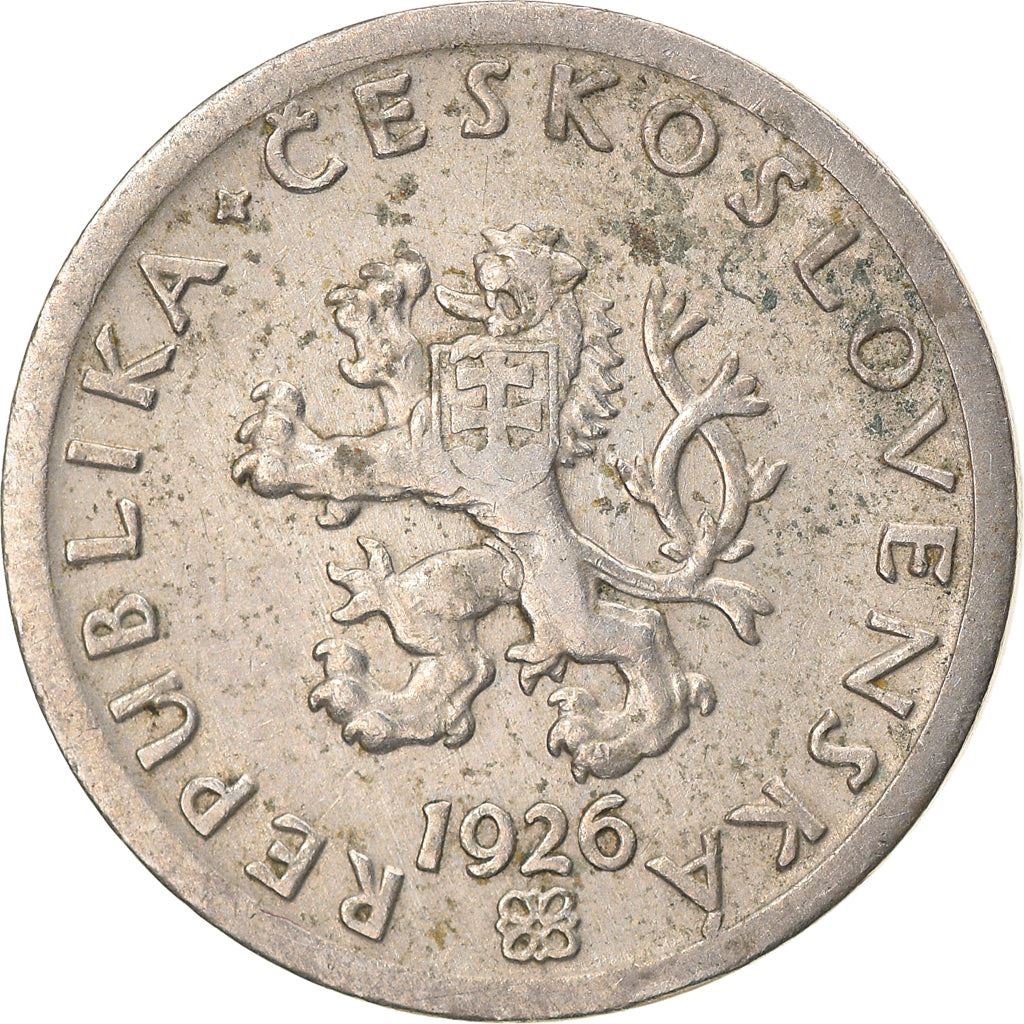 Czechoslovakia | 20 Haleru Coin | Sickle | Lime Sprig | KM1 | 1921 - 1938