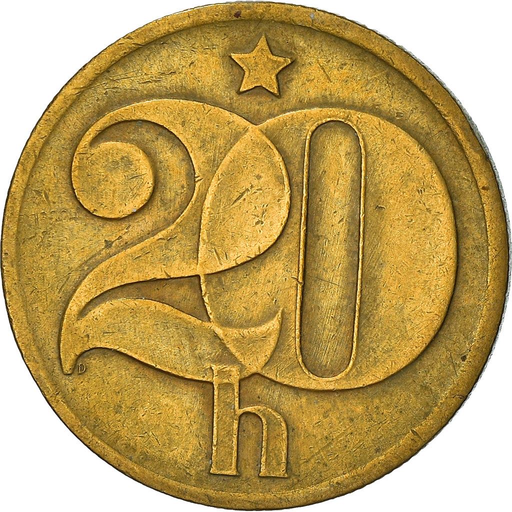 Czechoslovakia | 20 Haleru Coin | Star | KM74 | 1972 - 1990