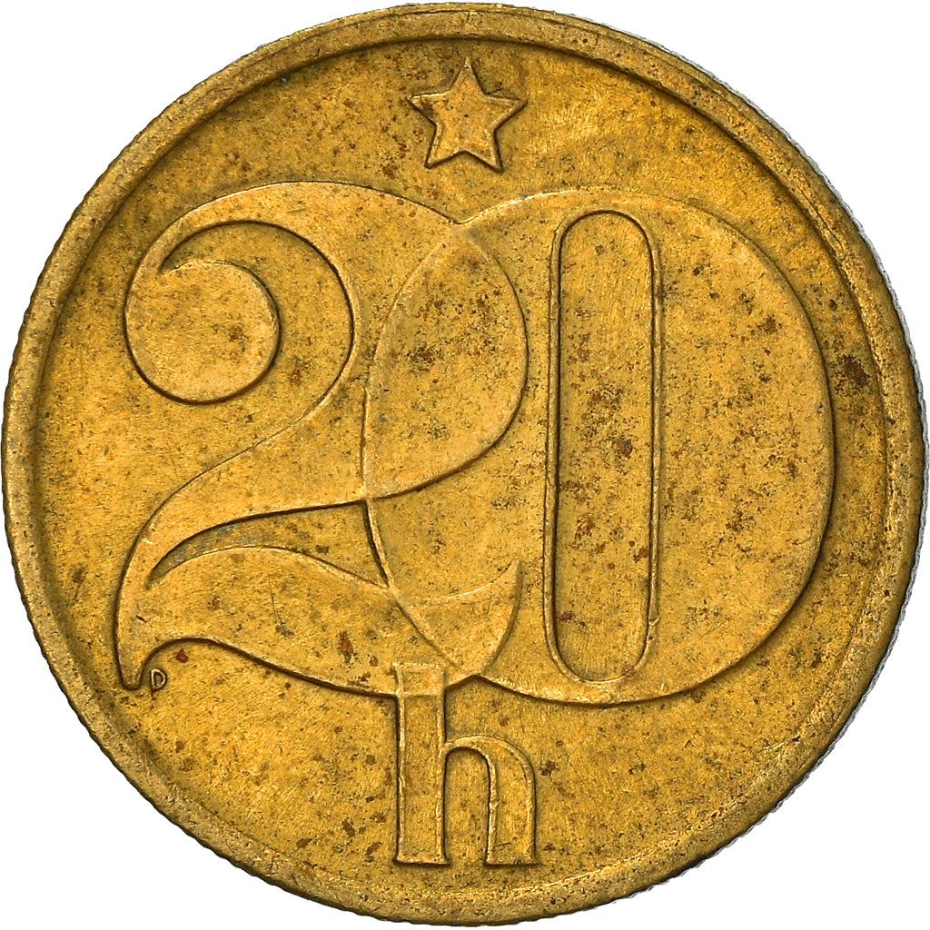 Czechoslovakia | 20 Haleru Coin | Star | KM74 | 1972 - 1990