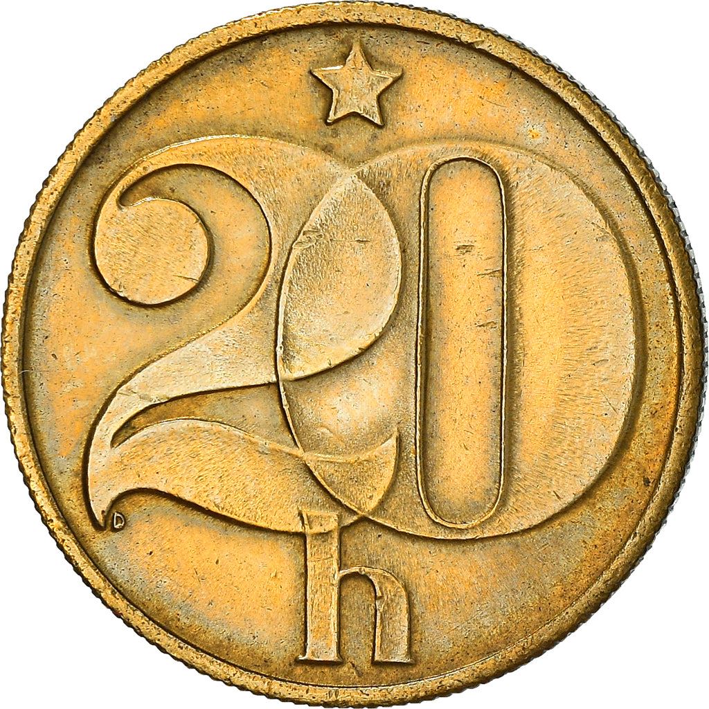 Czechoslovakia | 20 Haleru Coin | Star | KM74 | 1972 - 1990