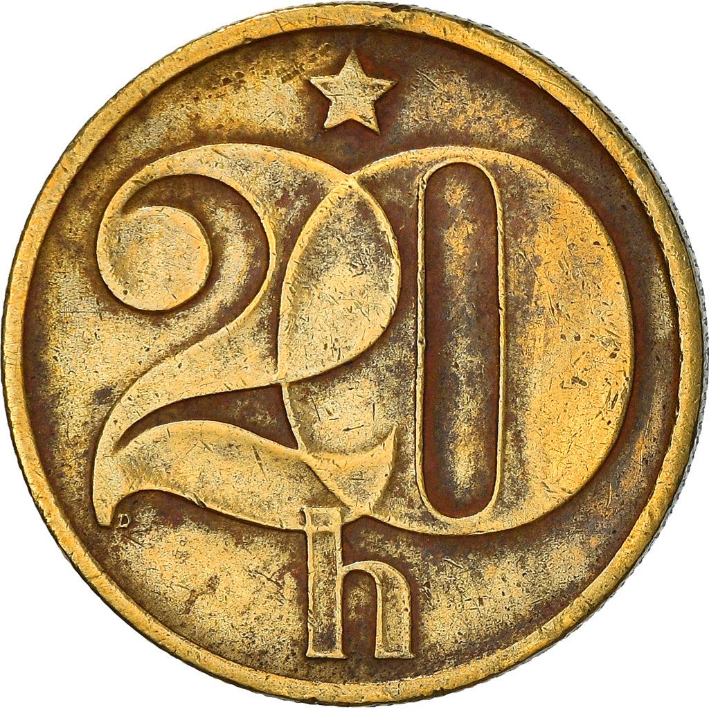 Czechoslovakia | 20 Haleru Coin | Star | KM74 | 1972 - 1990